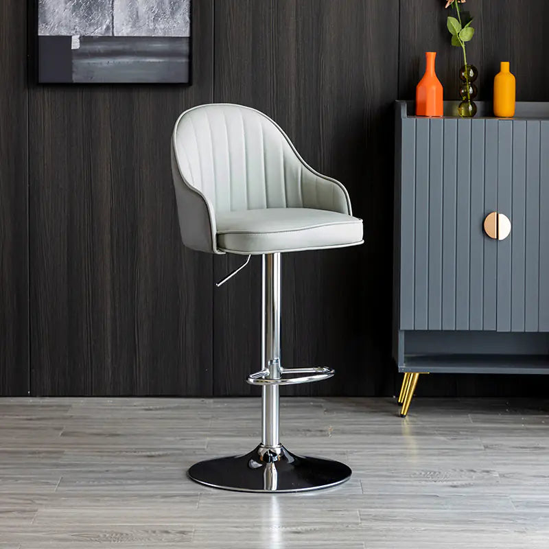 Modern Minimalist Bar Stool with Backrest (Factory)