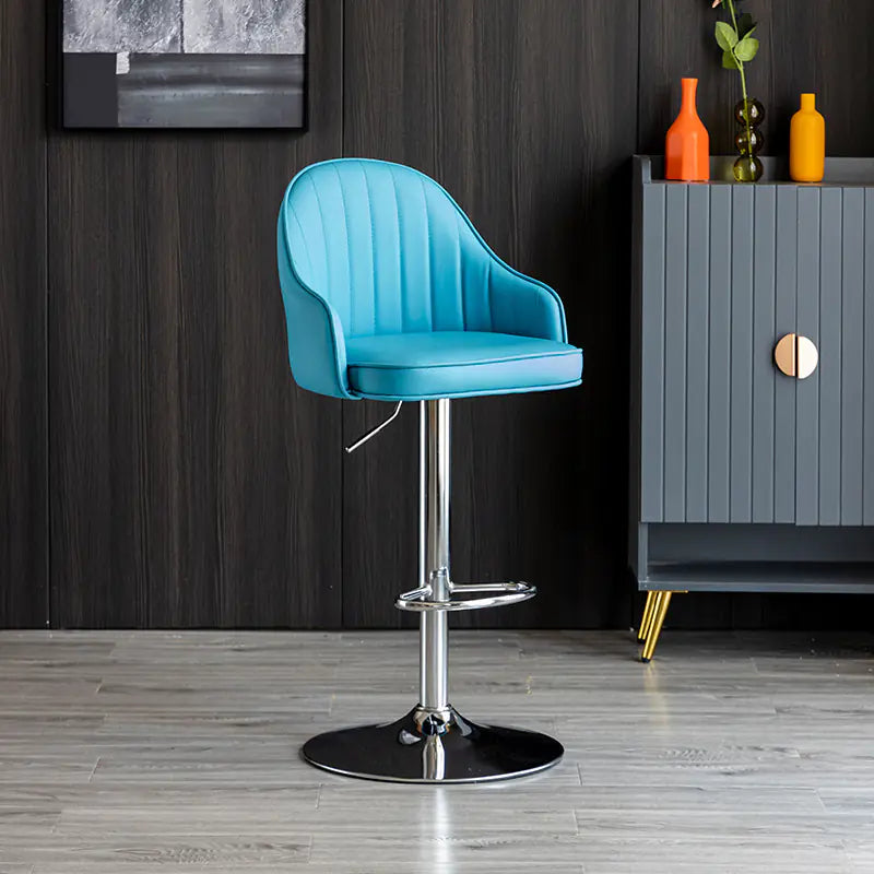 Modern Minimalist Bar Stool with Backrest (Factory)