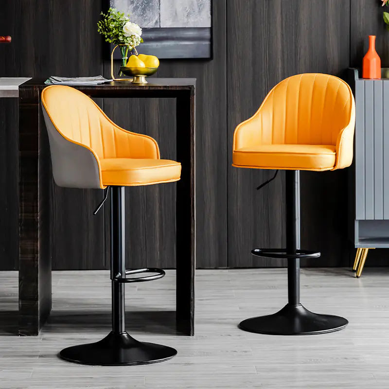 Modern Minimalist Bar Stool with Backrest (Factory)