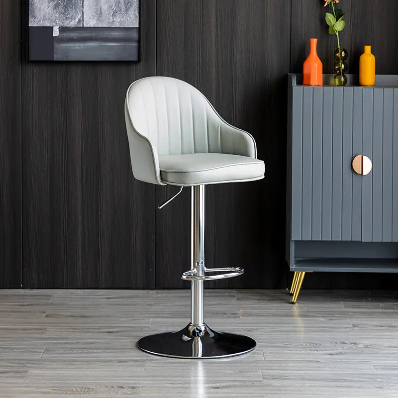 Modern Minimalist Bar Stool with Backrest (Factory)