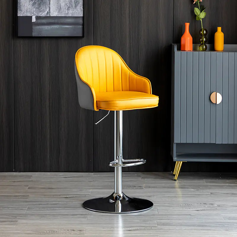 Modern Minimalist Bar Stool with Backrest (Factory)